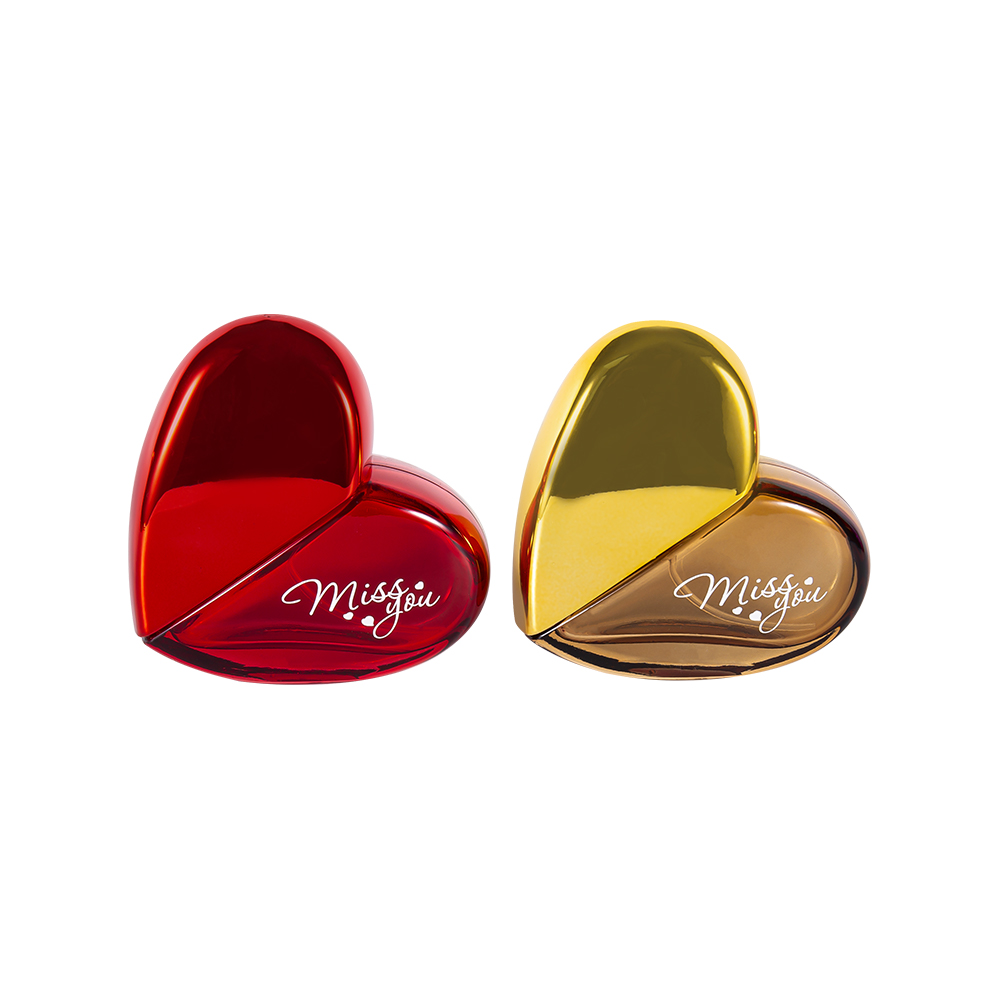 GC193-WJ501 50 ml hjerteformet glasparfumeflaske med UV PP plastikhætte