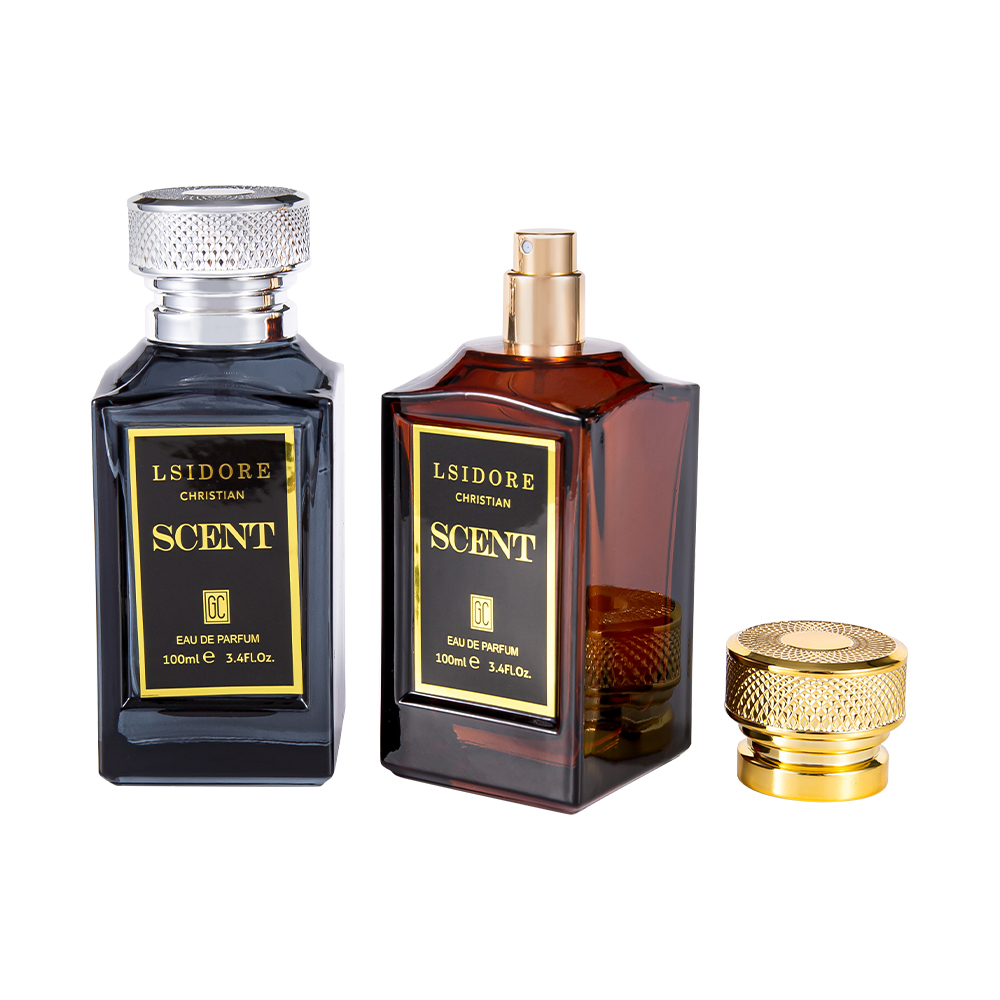 KY1522-WJ2341 100ML Luksus Hot Stamping parfumeflaskesæt med unik parfumehætte